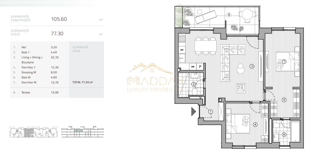 Apartament 3 cam // Complex rezidential // 105.55mp // Padurea Baneasa // Pipera - Poză 8
