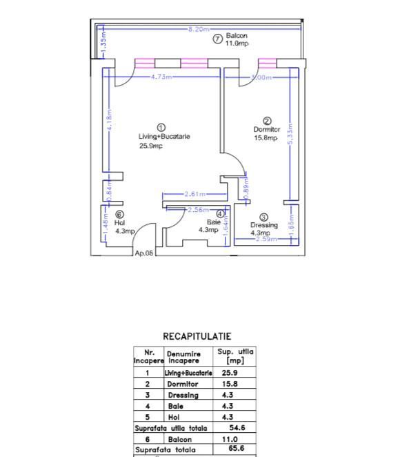 2 camere Pipera  Loc de parcare inclus - Schiță 11