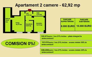 Apartament decomandat de vanzare in Iasi, Galata, 62,92 mp, bloc nou - Poză 2