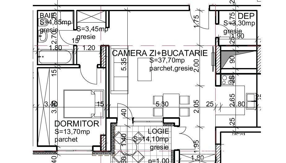 Apartamente 2 Camere in Andrei Muresanu – Calitate Premium - Schiță 9