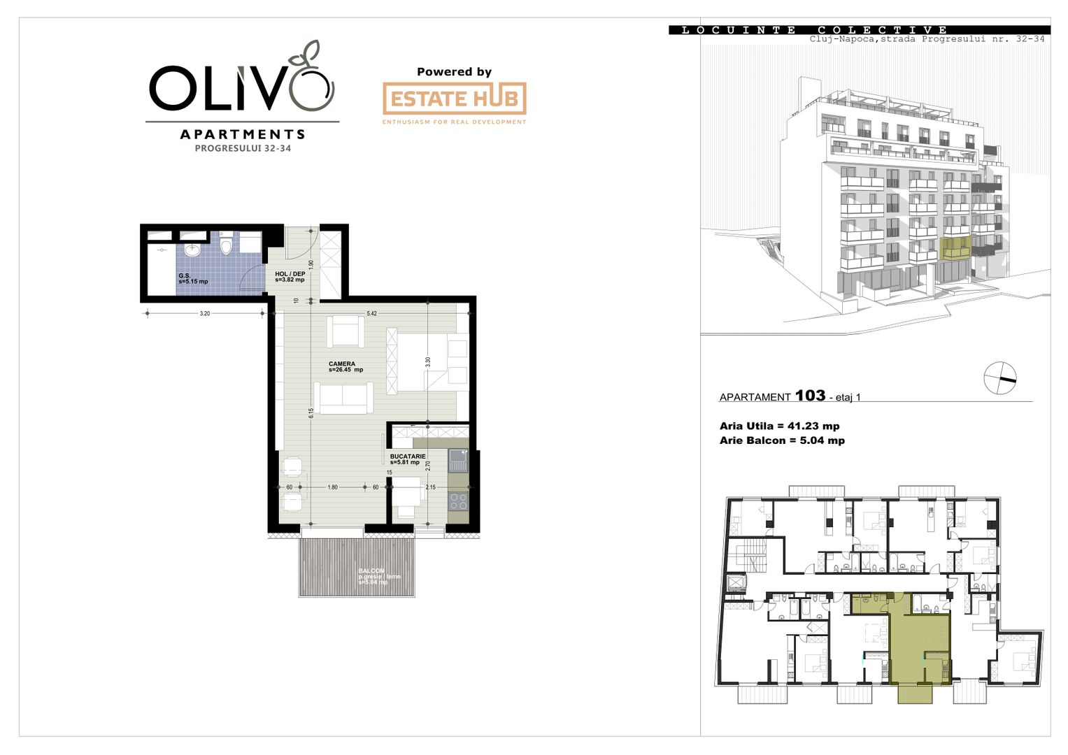 Apartament cu 1 camera la 3 minute de FSEGA-0% comision - Poză 5