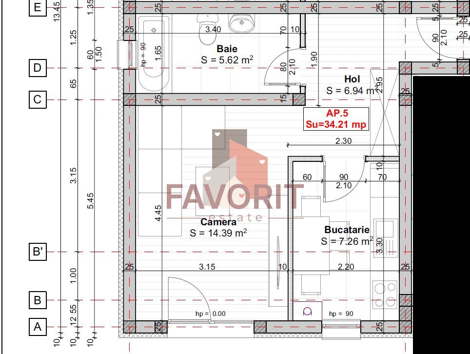 Decomandat.  Spatiu depozitare . Loc de parcare inclus - Schiță 9
