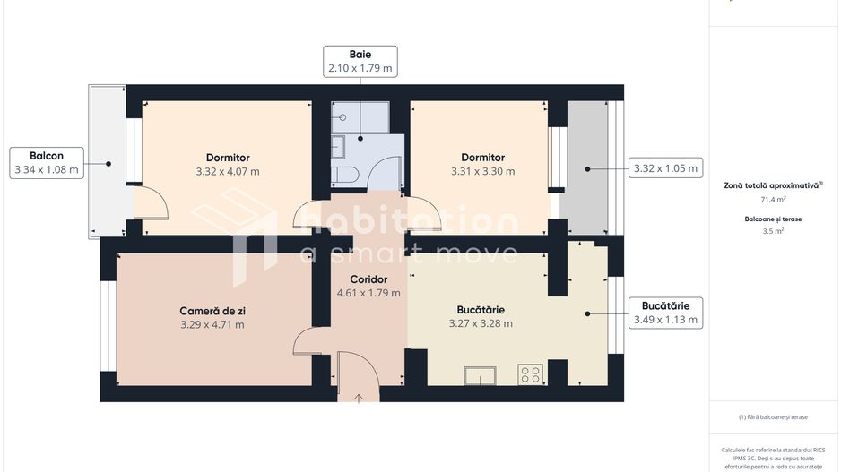 Confort, lumină și rafinament – 3 camere,  in zona Tipografilor - Poză 24