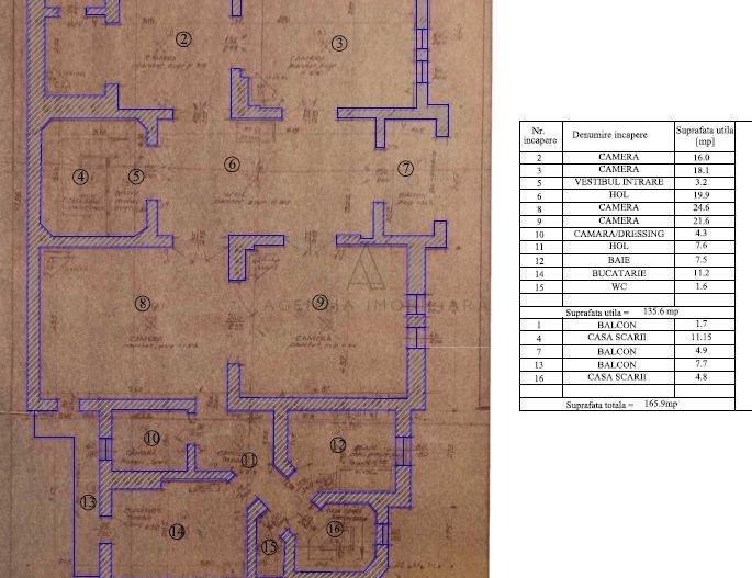 5 camere si 3 balcoane I Calea Dorobanti – 170 mp de stil - Poză 15