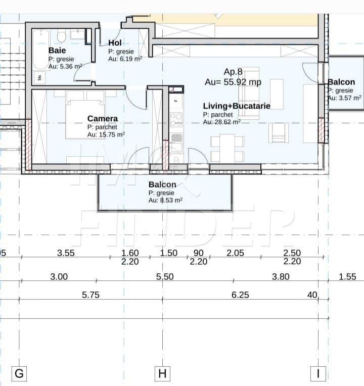 Apartament NOU cu Parcare etaj 1 Borhanci - Poză 3