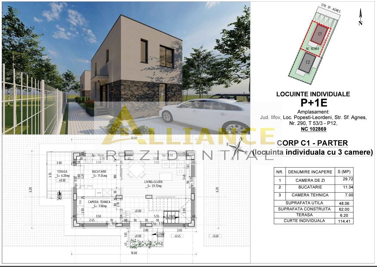 Vila Individuala P+1 Popesti 257 mp Teren - Poză 15
