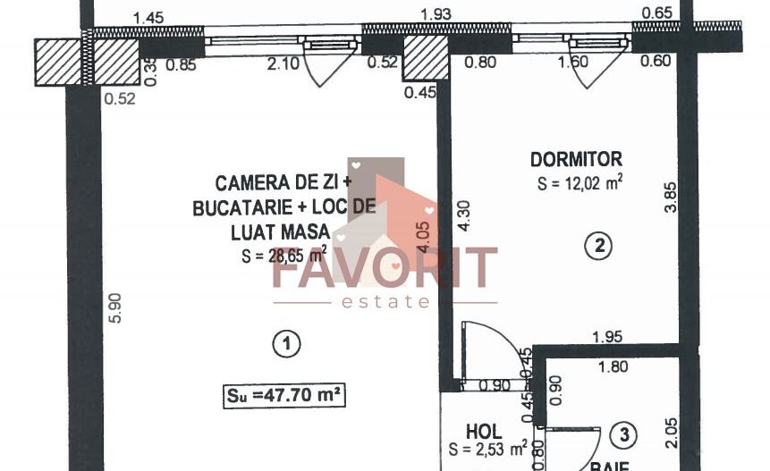 2 camere | etaj intermediar | centrala proprie | zona excelenta | - Poză 14