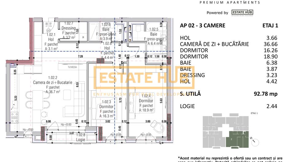 Apartament 3 camere nou, clădire premium pe strada Brancusi - Poză 5