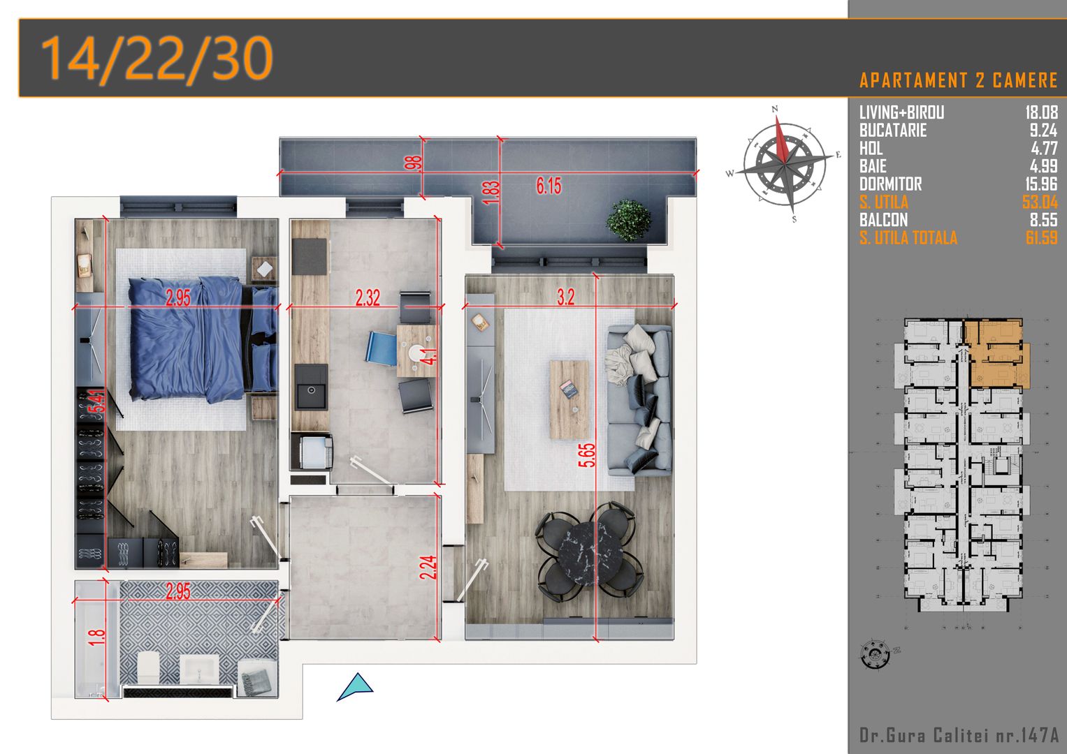 Apartament 2 camere decomandat,Pallady,Sector 3, Metrou - Poză 2