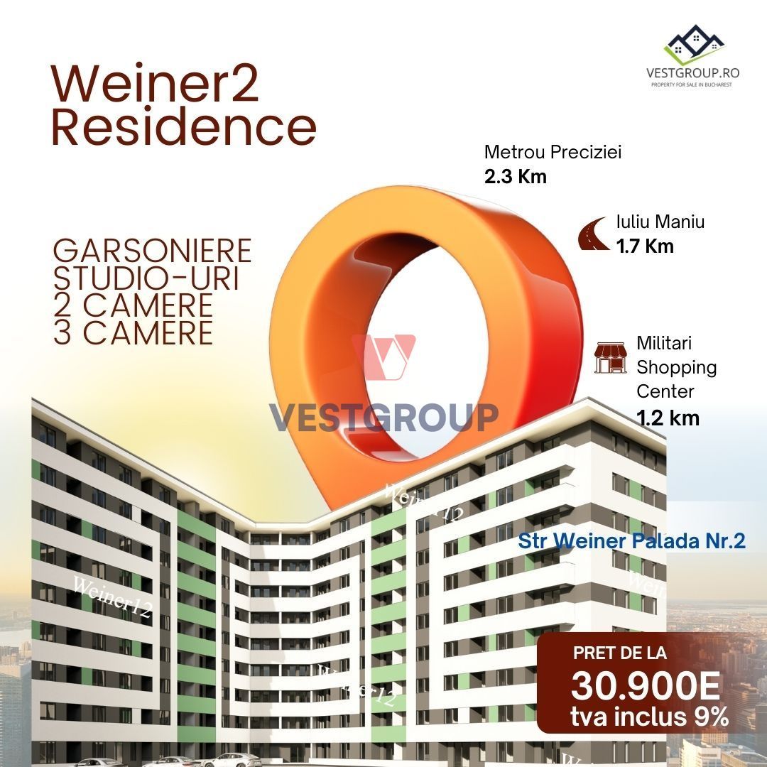 Apartament 2 Camere Direct Dezvoltator Weiner2 VestGroup Stradal - Poză 1