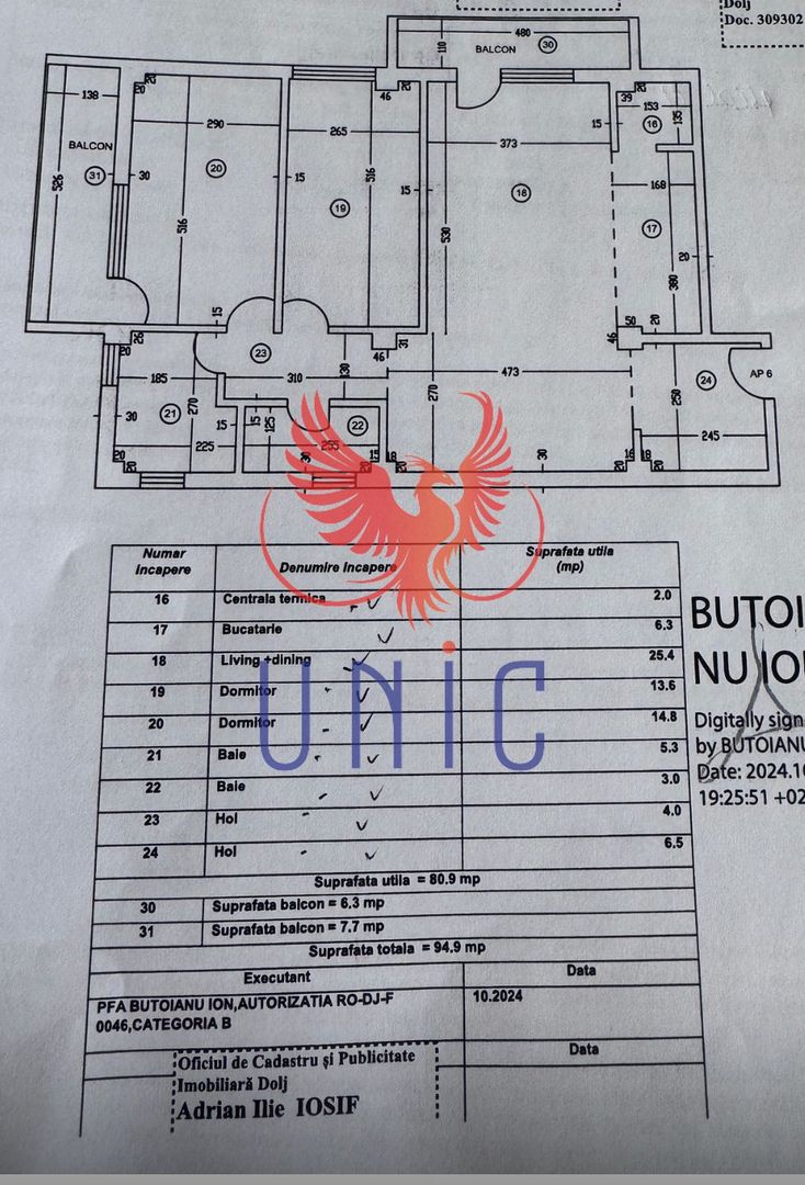 Apartament 3camere, 2 bai, 2 balcoane, etaj 1, Hanul Doctorului - Poză 4