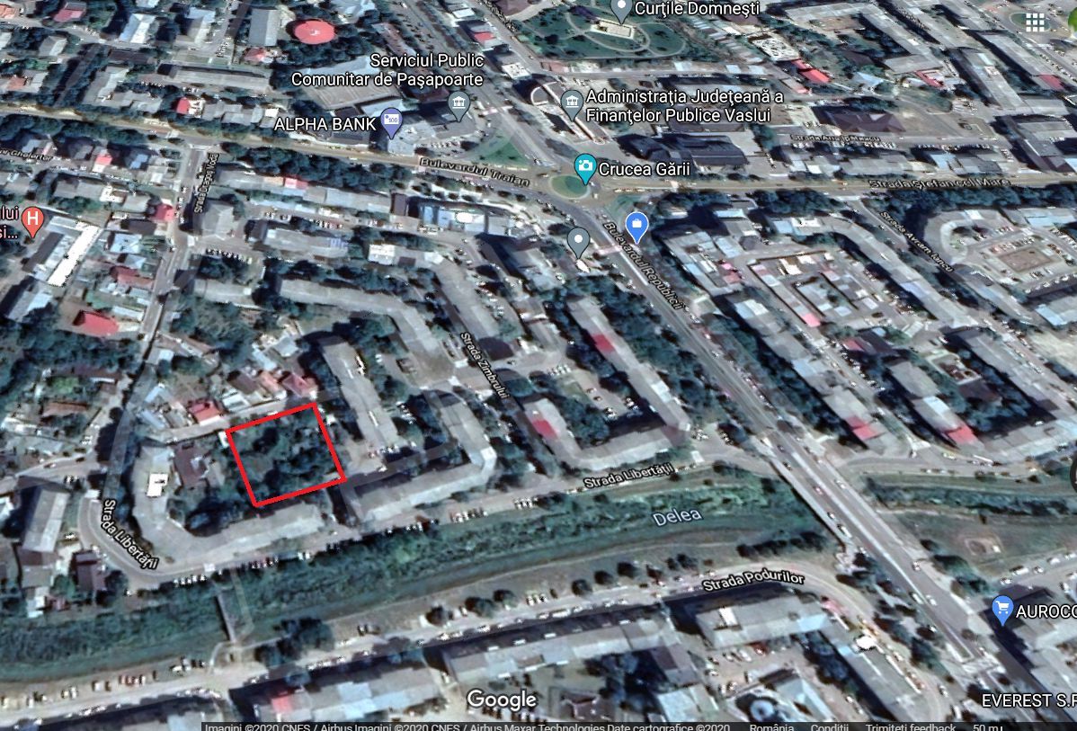 INVESTIȚIE - Teren 1400 mp, strada Libertății; - Poză 1