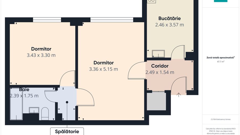 Apartament cu 2 camere semidecomandat - central - Poză 8