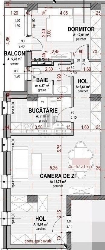 Apartament cu 2 camere/CF/57.5 mp/parcare/ Somesului! - Poză 3