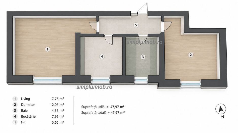 Apartament Spatios Popesti Leordeni - Poză 12