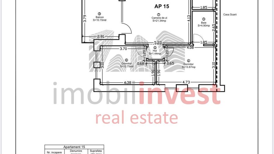 Apartament 3 camere în Pipera, cu parcare inclusă, TVA inclus. - Schiță 21