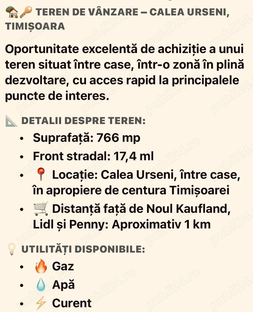 Calea Urseni-Centura | Teren 766 mp | Apa, Gaz, Curent - Poză 3