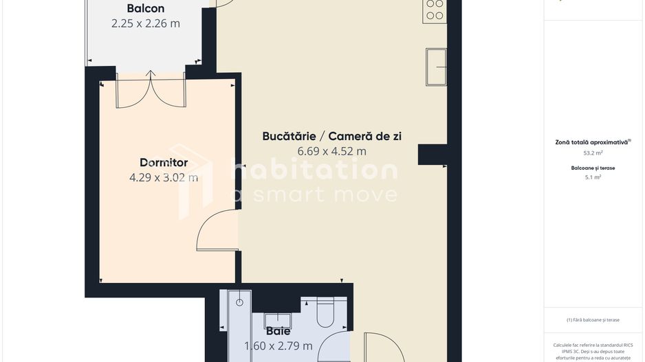 ISHO Living: Apartament 2 Camere cu vedere panoramica - tur virtual - Poză 27