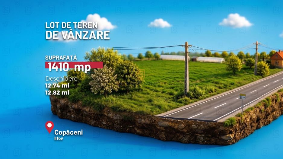 Teren intravilan, 705 mp, potential rezidential, Ecluzei, Copaceni, IF - Poză 1