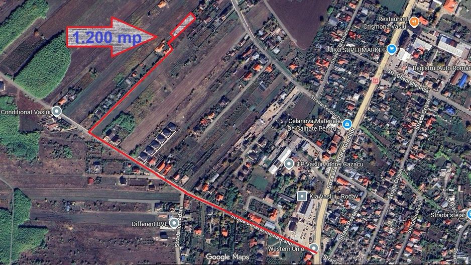 TEREN INTRAVILAN 1.200 mp, VASLUI zona MOARA GRECILOR; - Poză 2