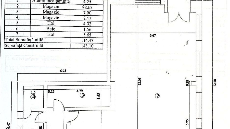DE ÎNCHIRIAT – SPAȚIU COMERCIAL - 114 mp, ZONA CRUCEA GĂRII – VASLUI - Poză 7