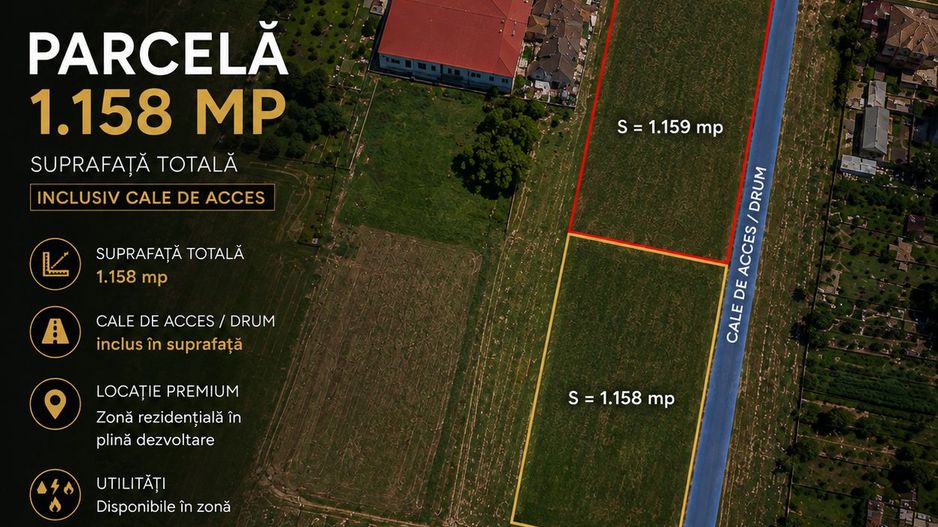 Teren intravilan 1.158 mp | Giarmata Vii | Acces asigurat - Poză 1