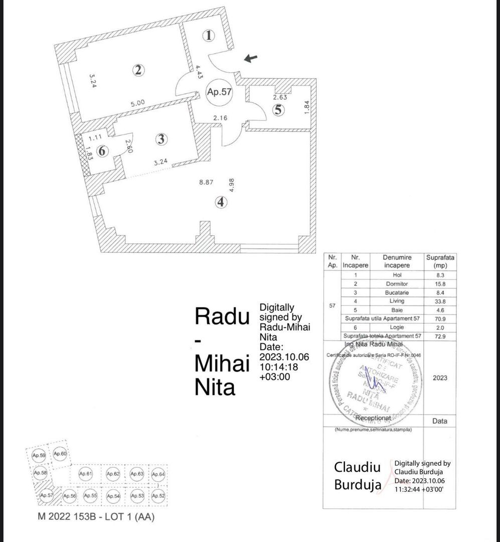 2 camere superb | Cubic 7 Residence - Poză 13