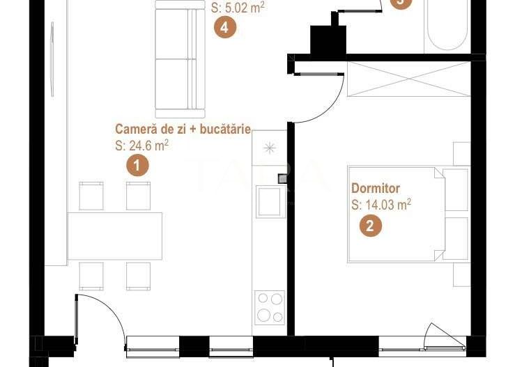 Apartament modern cu 2 camere – zonă Vivo - Poză 10