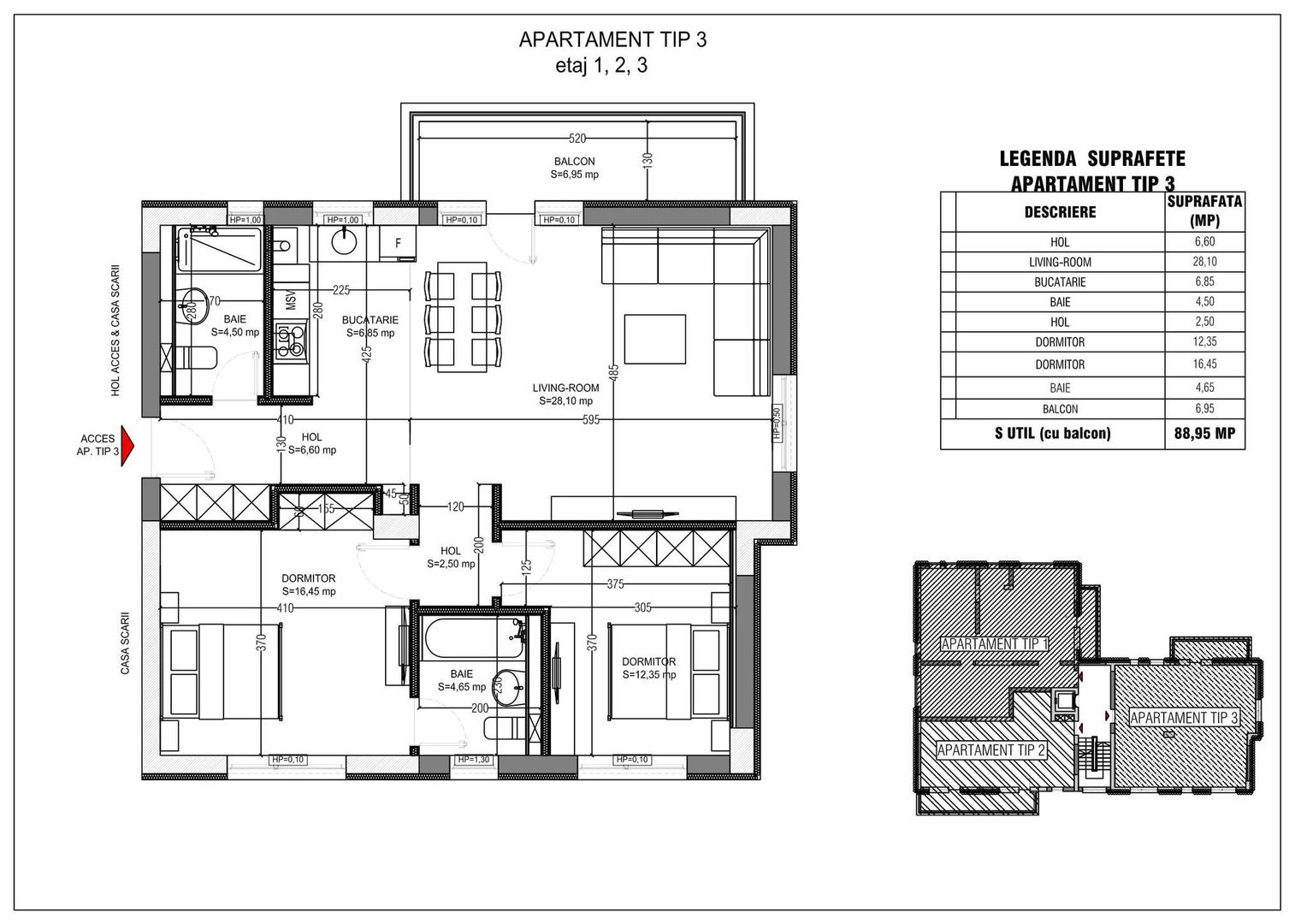 Apartment Pipera OMV, 3 camere, loc de parcare acoperi - Poză 11