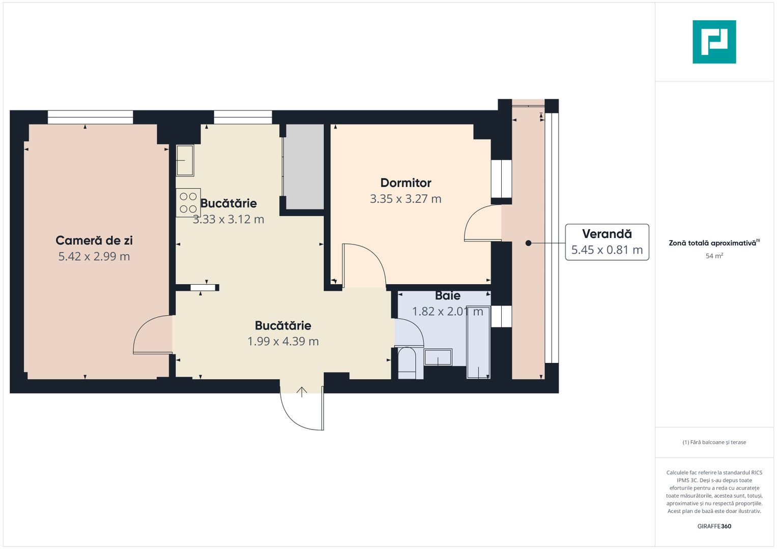 Apartament 2 camere Orizont – vedere spre parc - Poză 13