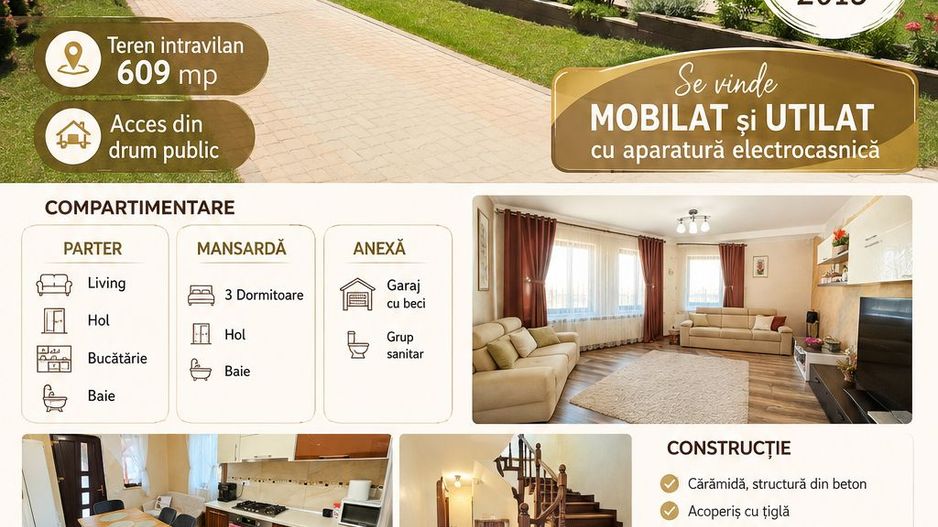 CASĂ individuală  P+M, teren 609 mp, zona FILATURII; - Poză 1
