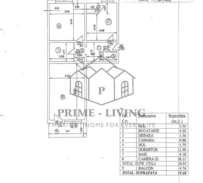 APARTAMENT DE 2 CAMERE FRUMOS RENOVAT LA VANZARE PE CALEA DOROBANTILOR - Schiță 9