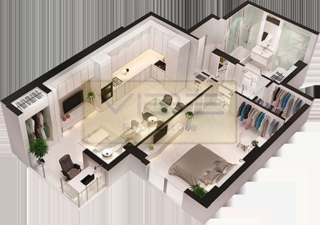 Apartament 2 camere premium AZIMUT TOWER COPOU - Poză 24