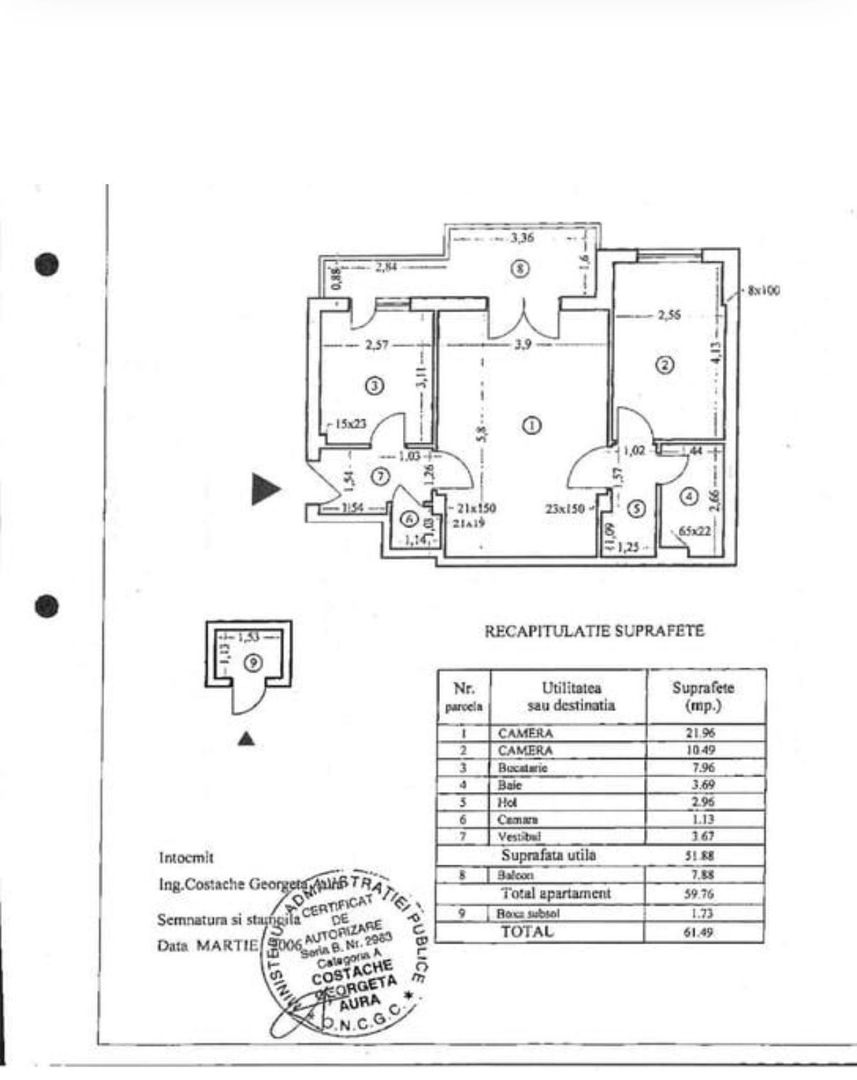 Apartament cu 2 camere 59,76 mp - piata Amzei - Poză 11