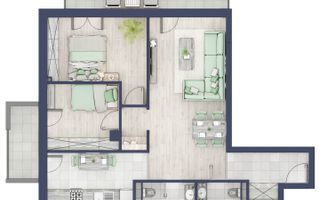 Supper apartament 3 camere decomandat,  Sibiu - Schiță 13