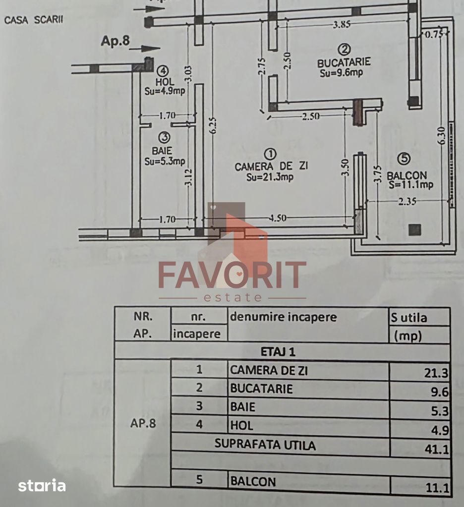 Apartament 1 camera decomandat | 41mp util | 11 mp terasa | Chisoda - Poză 9