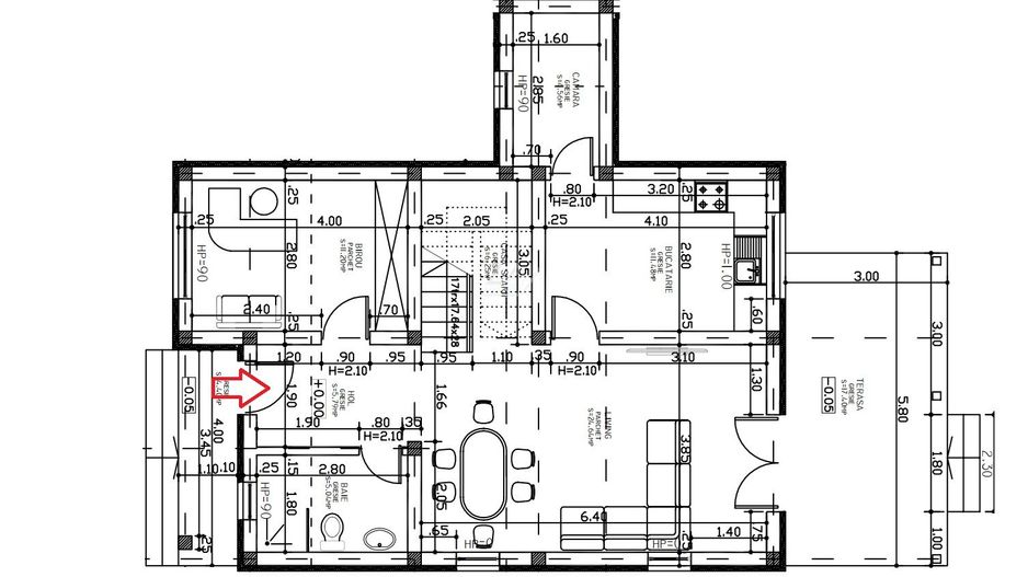 Despartit prin camera tehnica. 5 camere, 3 bai. Dotari premium. - Schiță 19