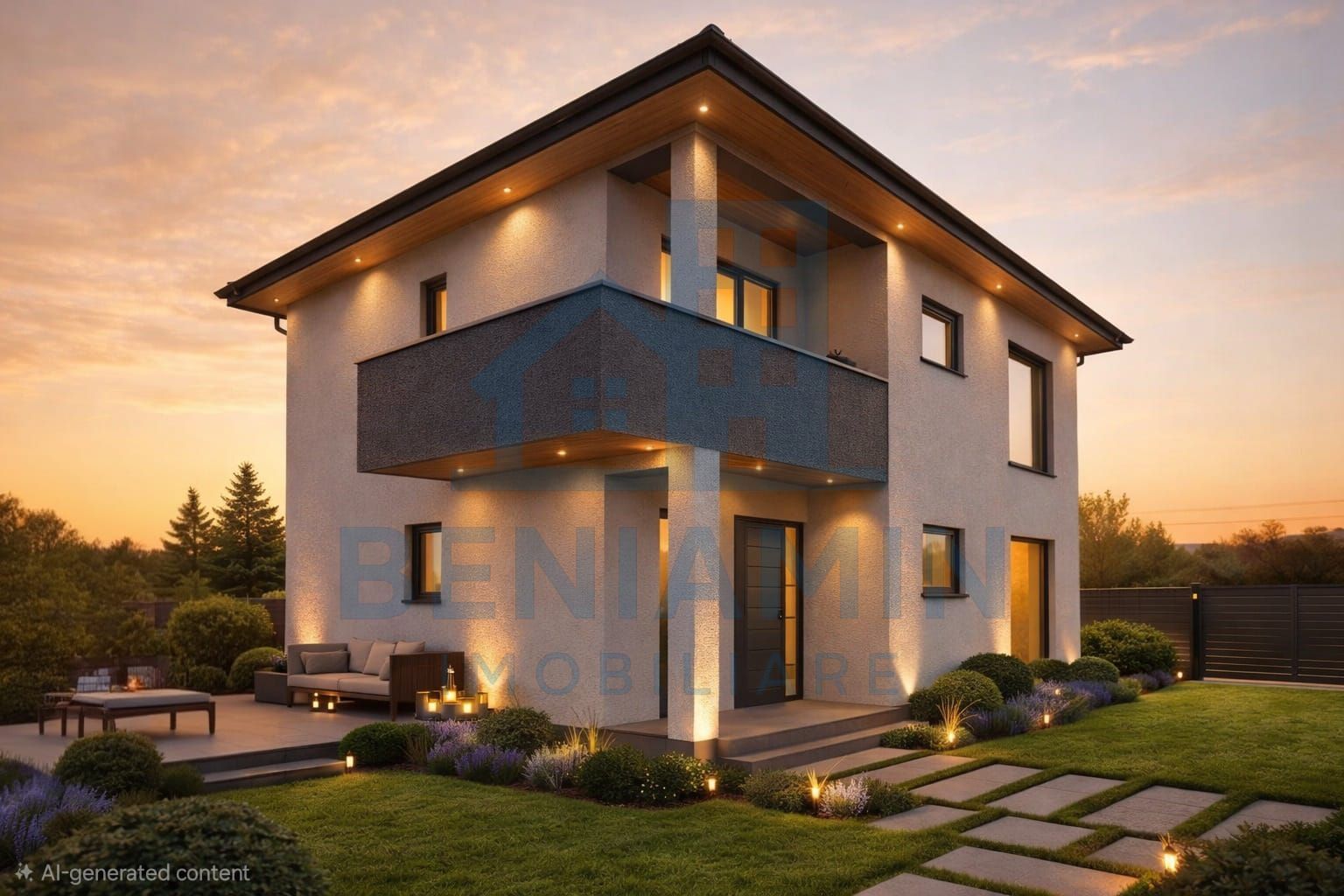 Casa-5 camere-P+1+P-147mp utili-600mp teren-Utilitati-Sanpetru - Poză 2