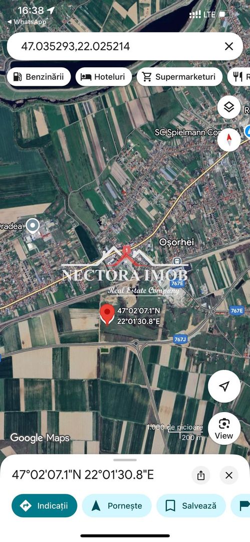 NECTORA IMOB-Teren Zona Osorhei, 5500 mp, 21 ml Front, 210 ml adancime - Poză 7