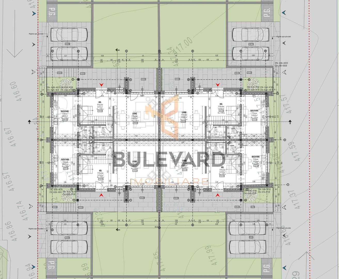 Comision 0! Teren autorizat pentru imobil cu 4 unitati, quadruplex! - Poză 4