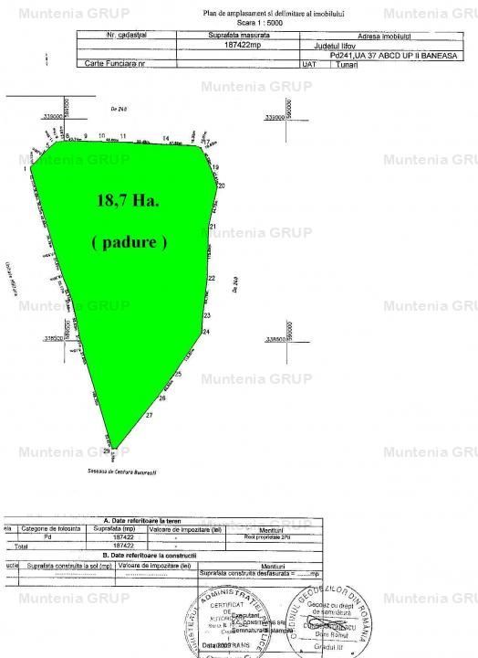 TUNARI - Centura Bucuresti, 16,7 Ha. teren (padure de peste 100 ani) - Poză 5