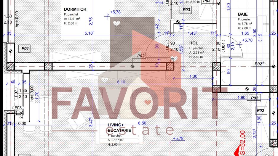 Etaj intermediar. Loc de parcare. Disponibil imediat - Schiță 8
