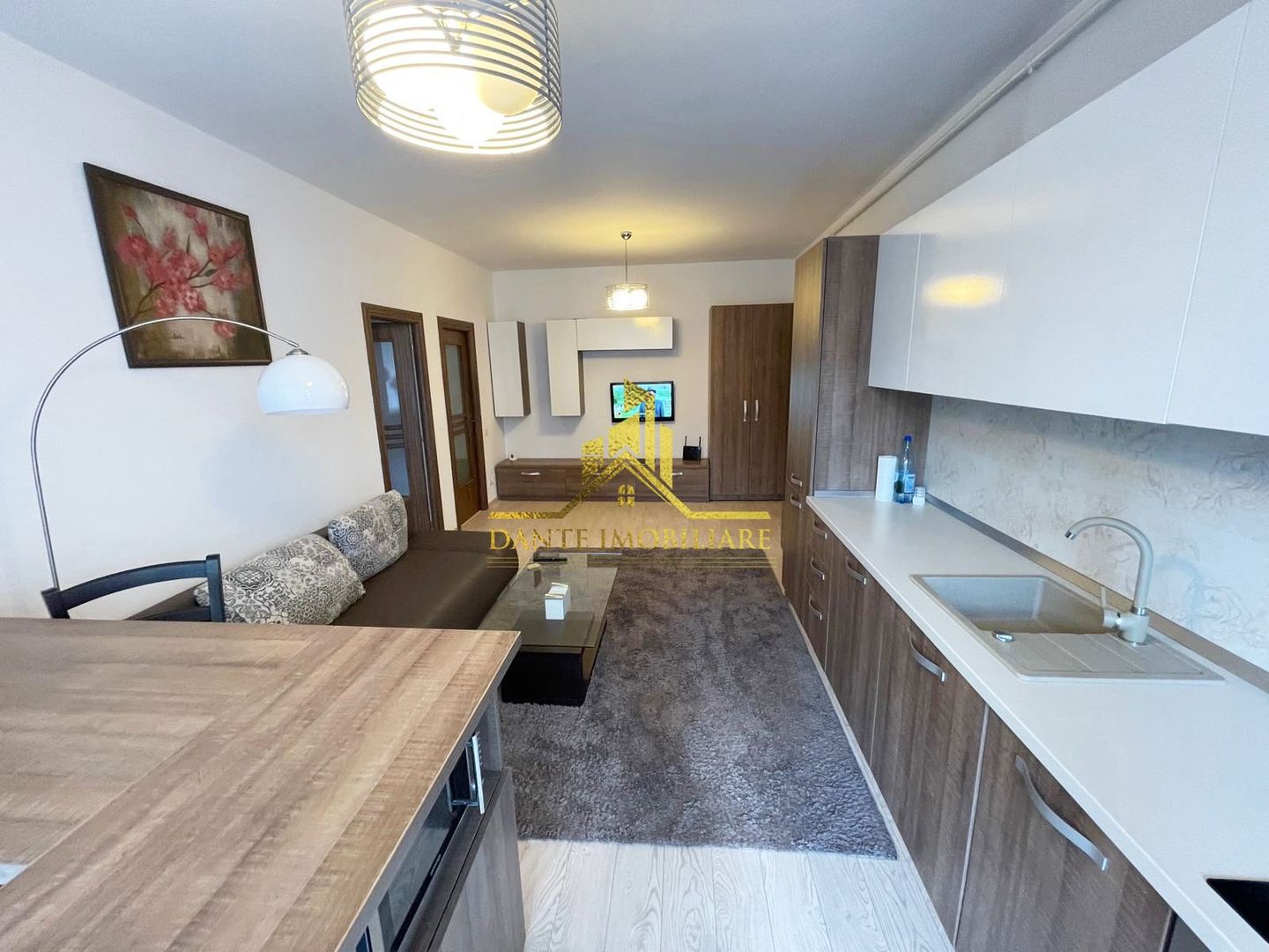 2 camere, semidecomandat, mobilat modern, bloc nou, balcon, Centru - Poză 12