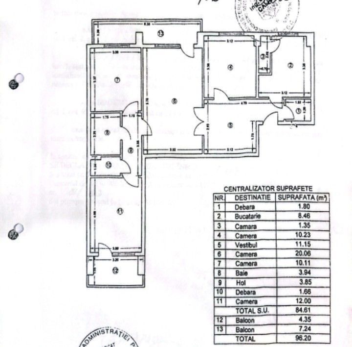 Apartament 4 camere, 96 mp utili, 2 băi, 2 balcoane – Zona Dristor  V5 - Poză 1