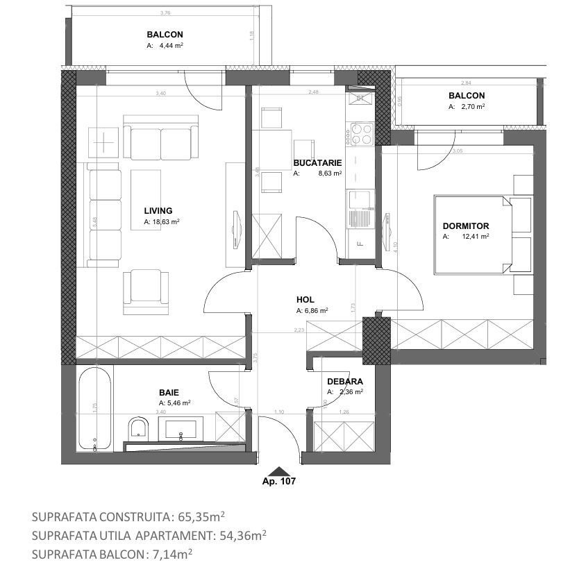 Exclusivitate -Apartament în bloc nou, Intrare Răcădău, cu priveliște spre Tâmpa - Poză 21