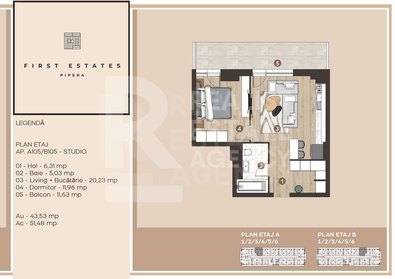 Vânzare, Studio-dublu, First Estates Pipera, București - Poză 12