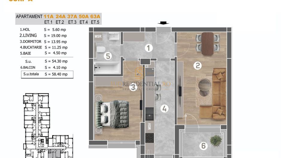 Sector 4, Apartament 2 camere decomandat, zona Grand Arena Mall - Poză 8