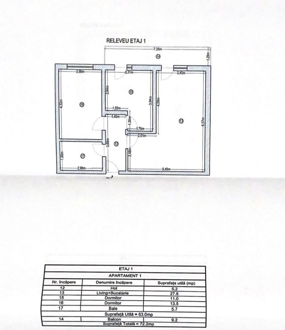Apartament cu 3 camere si un loc de parcare - Poză 17