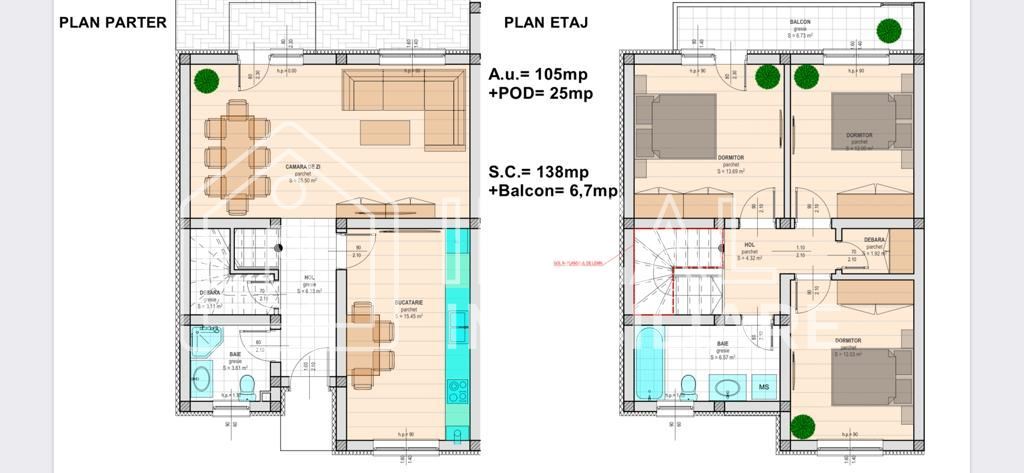 Duplex LA CHEIE cu 4 camere in Selimbar, zona Triajului - Schiță 15