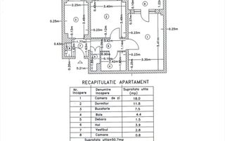 2 Camere - 55MP | Decomandat | 1985 | Metrou Crangasi la 10 minute - Schiță 6